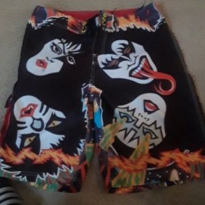 Kiss board shorts made by dragonfly mint condition